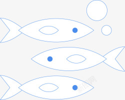 世界海洋日手绘简单小鱼素材