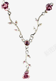 银项链png免抠素材_88icon https://88icon.com 花卉 银饰 项链 饰品