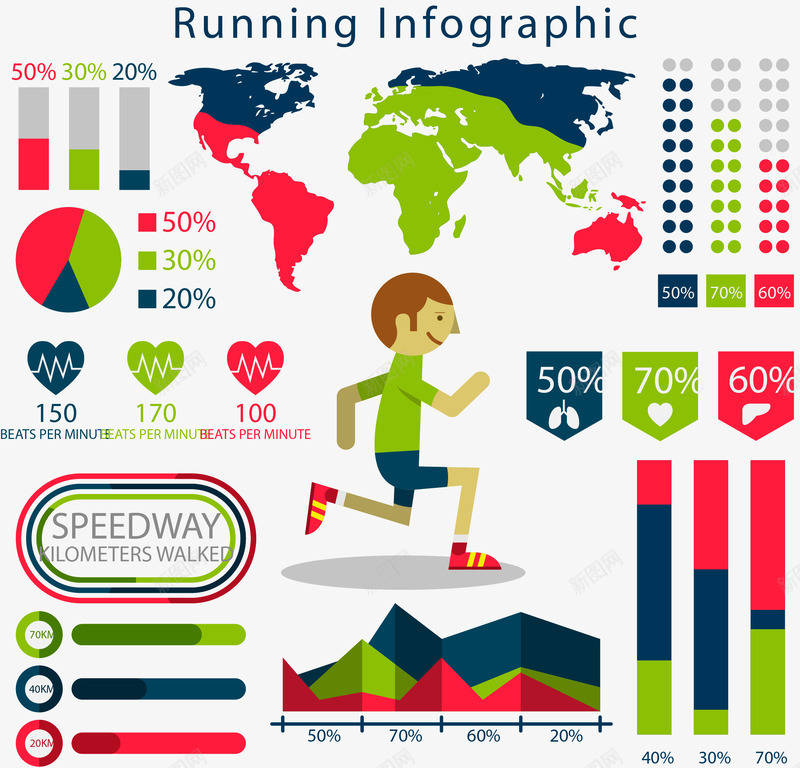 手绘跑步运动png免抠素材_88icon https://88icon.com 健康数据 手绘 折线图 数据 跑步 运动