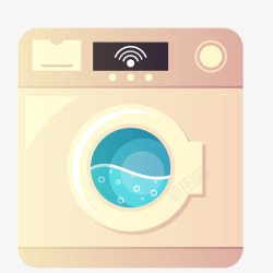 智能化家电卡通智能化洗衣机矢量图高清图片