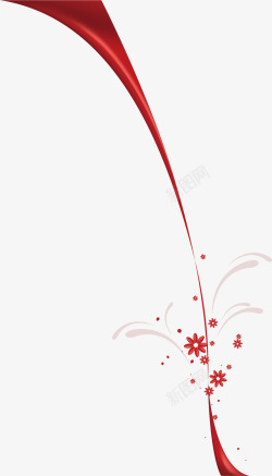 红色线条流线型装饰图案矢量图素材