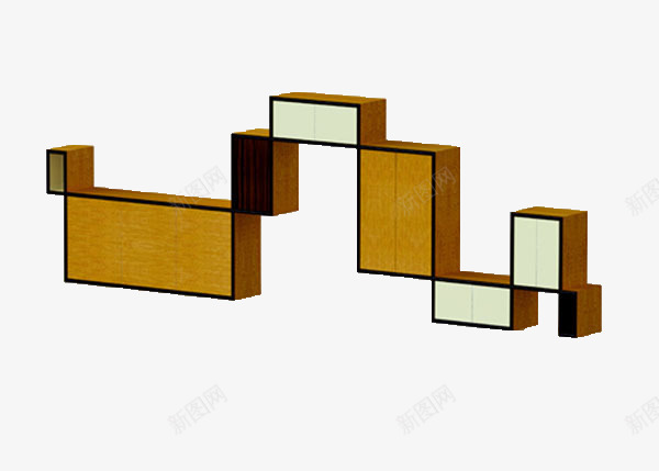 个性家居png免抠素材_88icon https://88icon.com 个性 方格子 柜子 简约