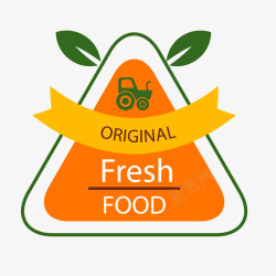 创意农场食物标签矢量图素材