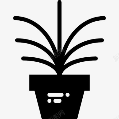 江南庭院植物图标图标