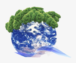 绿树蓝色地球素材