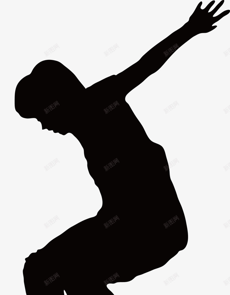 轮滑少年剪影png免抠素材_88icon https://88icon.com 少年 活力 轮滑剪影 运动