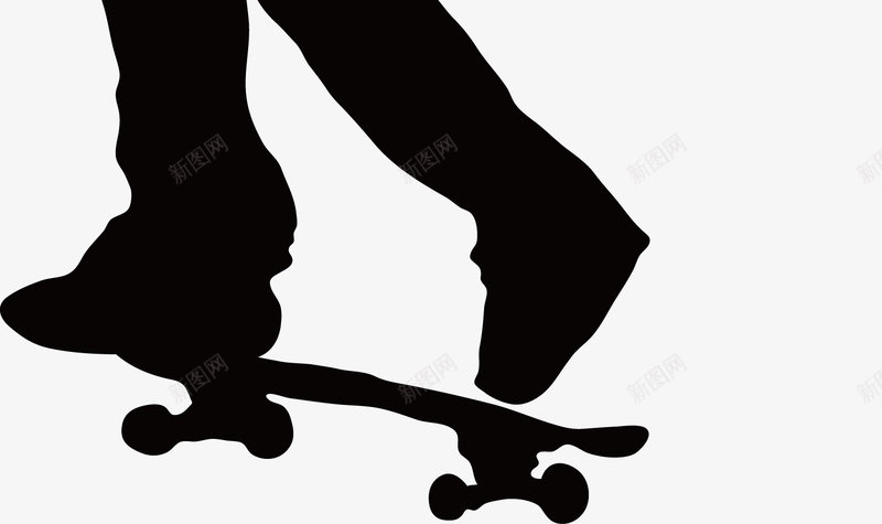 轮滑少年剪影png免抠素材_88icon https://88icon.com 少年 活力 轮滑剪影 运动