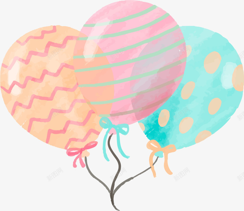 儿童节美丽多彩气球png免抠素材_88icon https://88icon.com 三只儿童节 儿童节 多彩气球 水彩 童趣 美丽气球