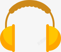 降噪功能黄色保护降噪耳机高清图片