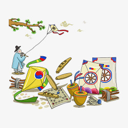韩国传统风筝素材