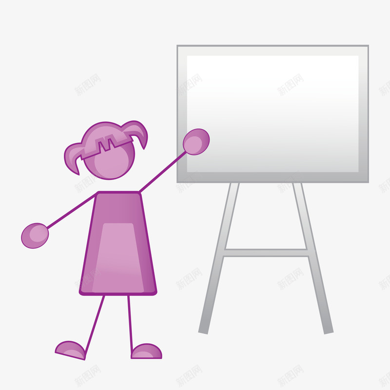 指着黑板的小卡通女孩png免抠素材_88icon https://88icon.com 卡通 女孩 手绘 黑板