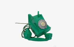 绿色复古电话机素材