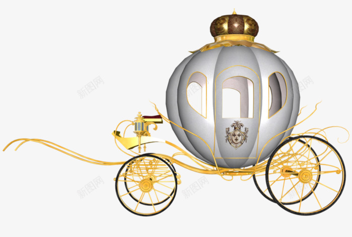 马车png免抠素材_88icon https://88icon.com 公主车 南瓜车 欧式 灰姑娘南瓜马车 童话