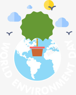 世界环境日种植绿树素材