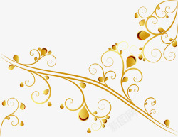 金色装饰花纹矢量图素材