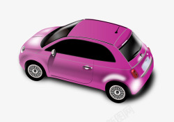 紫色可爱小汽车素材
