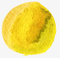 柠檬黄水彩效果素材
