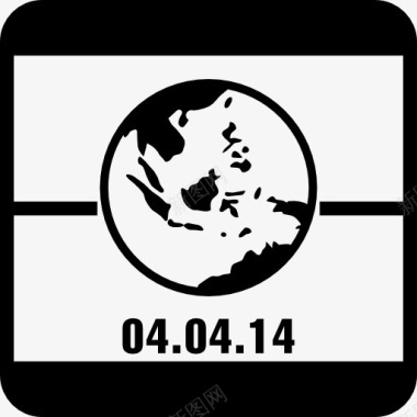 四月2014地球日4月4日日历页图标图标