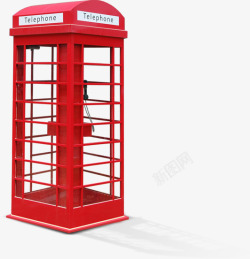 电话亭红色红色电话亭高清图片