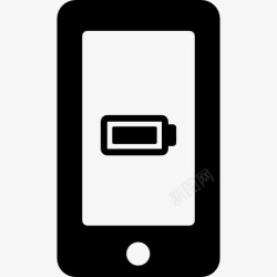 手机哟啊空手机电池状态的符号或空的屏幕图标高清图片