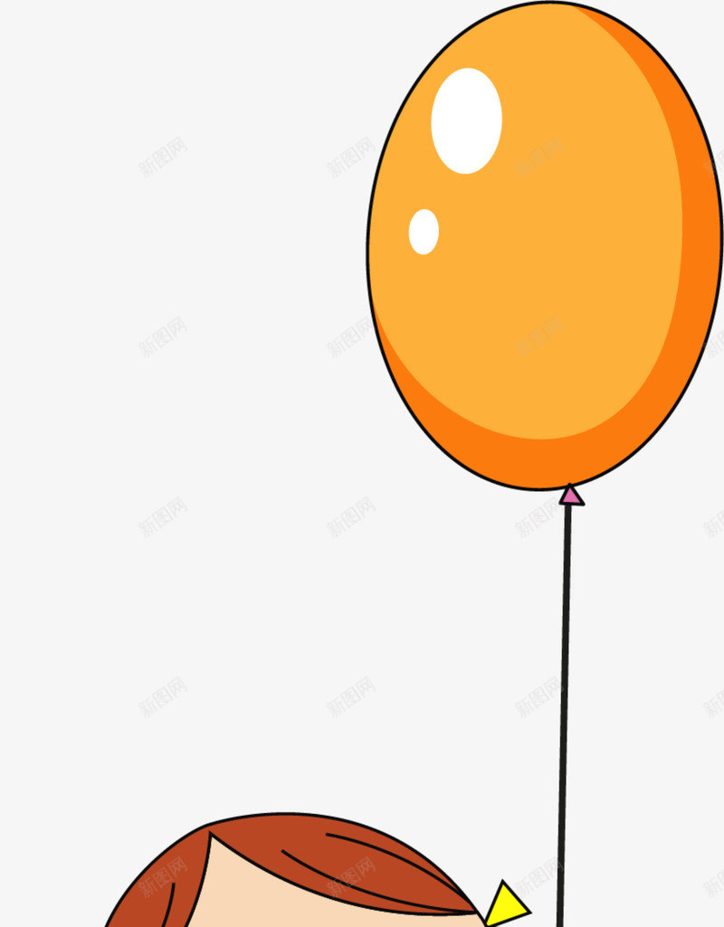 儿童节牵着气球的女孩png免抠素材_88icon https://88icon.com 儿童节 卡通女孩 开心 牵着气球的女孩 童趣 黄色气球