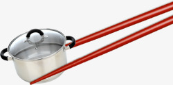 锅具不锈钢筷子创意厨房用品素材