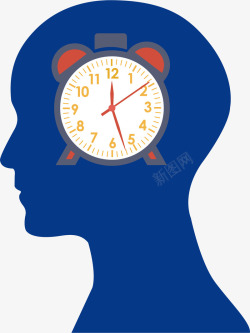 钟表科技智能大脑矢量图素材