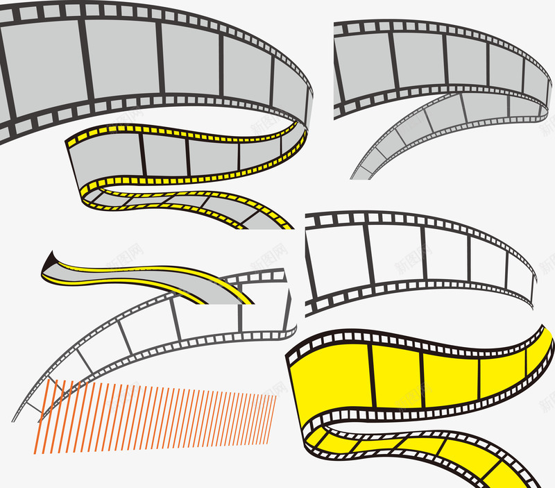 胶卷矢量图ai免抠素材_88icon https://88icon.com 商场活动 影楼 影院 相册 相片 胶卷 矢量图