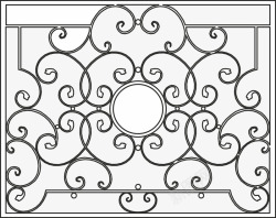 欧式古典花纹栅栏素材