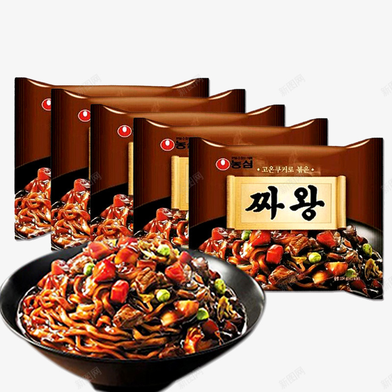 美味韩国杂酱面png免抠素材_88icon https://88icon.com 产品实物 方便面 泡面 面食