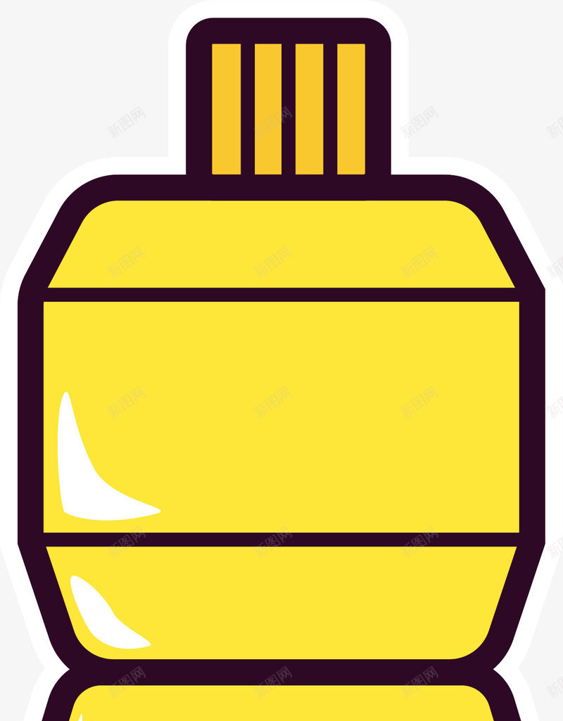 卡通金色瓶装菜油png免抠素材_88icon https://88icon.com 卡通 厨具 厨房电器 瓶装 矢量图案 采油
