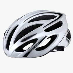 白色卡通装饰自行车头盔素材