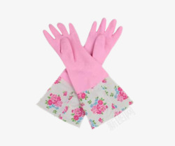 粉色手套粉色加长洗碗手套高清图片
