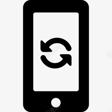 PNG夫妻刷新循环箭头象征夫妻手机屏幕上图标图标