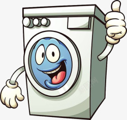 滚筒式洗衣机大拇指卡通人物洗衣机高清图片