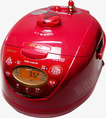 红色电饭煲小家电创意png免抠素材_88icon https://88icon.com 创意 小家电 电饭煲 红色 设计
