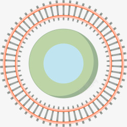 圆形卡通轨道素材