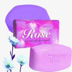紫色玫瑰香皂洗浴专用素材