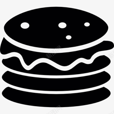 吃月饼双层汉堡图标图标
