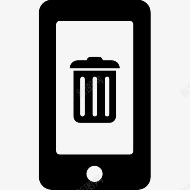 线性图回收站的标志在手机屏幕图标图标