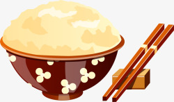 筷子和一碗米饭素材
