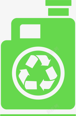 绿色扁平油桶回收素材
