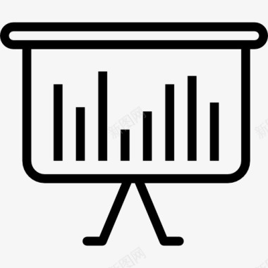 商务走廊图表图标图标