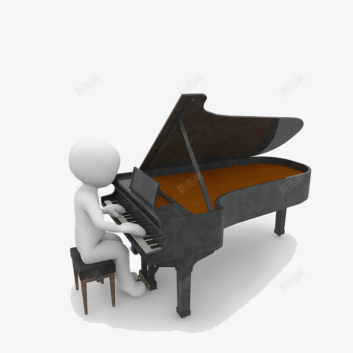 弹钢琴的人png免抠素材_88icon https://88icon.com 优雅 艺术 钢琴 音乐