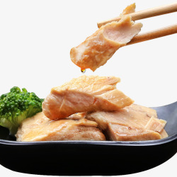筷子夹着肉素材