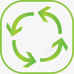 循环回收绿色标签素材