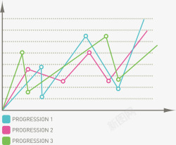 数据折线图素材
