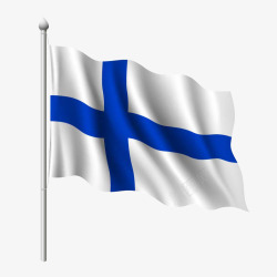 芬兰国旗制作效果素材