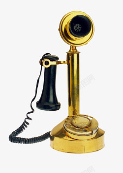老式金色电话素材