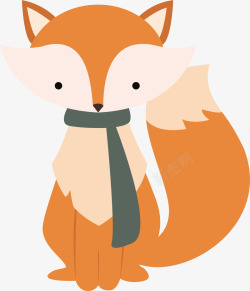 狐狸耳朵黄色狐狸矢量图高清图片
